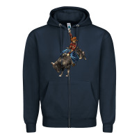 Navy western rodeo bullfighter Zipper Hoodie - BarkalooDesign
