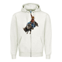 Oatmeal Heather western rodeo bullfighter Zipper Hoodie - BarkalooDesign