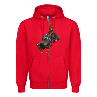 Red western rodeo bullfighter Zipper Hoodie - BarkalooDesign