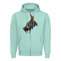 Seafoam western rodeo bullfighter Zipper Hoodie - BarkalooDesign