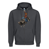 Smoke western rodeo bullfighter Zipper Hoodie - BarkalooDesign