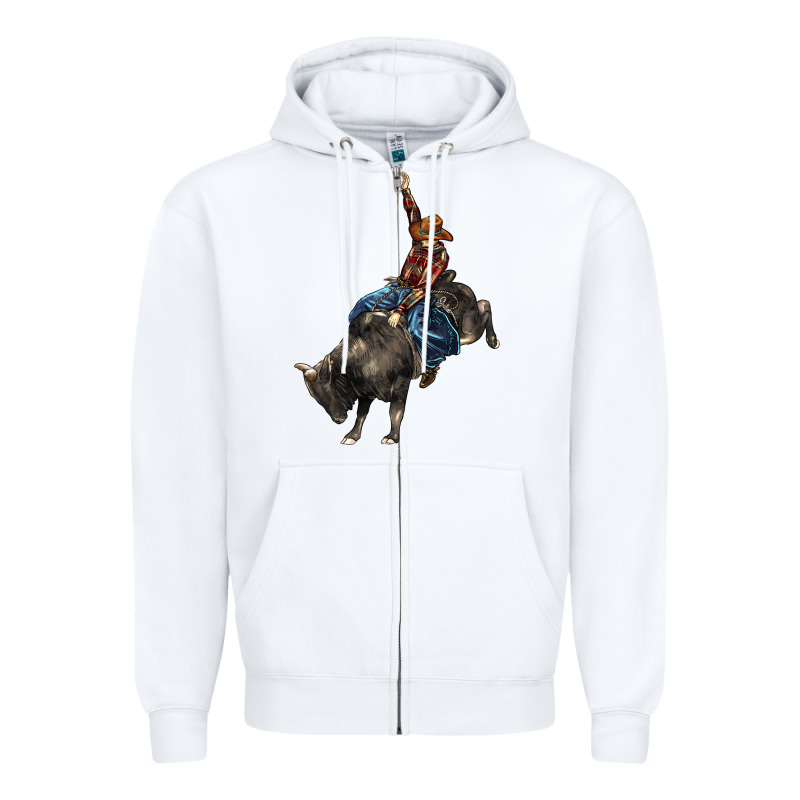 Western Rodeo Bullfighter Zipper Hoodie by BarkalooDesign | Teevron