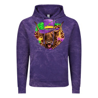 Cloud Purple highland cow mardi gras Vintage Hoodie - JahusDesignShop
