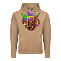 Vintage Coffee highland cow mardi gras Vintage Hoodie - JahusDesignShop