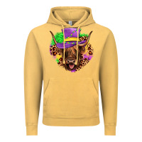 Vintage Mustard highland cow mardi gras Vintage Hoodie - JahusDesignShop