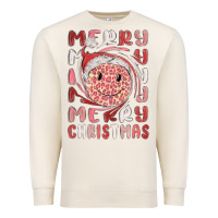 Sandshell merry christmas smiling face Premium Sweatshirt - MaliasSmallBusiness