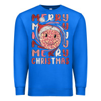 True Royal merry christmas smiling face Premium Sweatshirt - MaliasSmallBusiness
