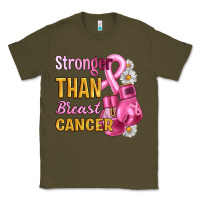 Army Green Stronger than breast cancer Classic Tee - Artiststas