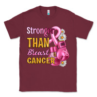 Burgundy Stronger than breast cancer Classic Tee - Artiststas