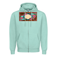 Seafoam western pink flovers leopard serape   license plate template Zipper Hoodie - BarkalooDesign