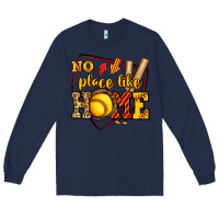 Navy no place like home softball Long Sleeve Tee - Jasminsmagicworld