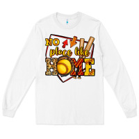 White no place like home softball Long Sleeve Tee - Jasminsmagicworld