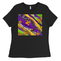 Black mardi gras fleur delis leopard and cowhide Ladies Tee - AdoDesignShop