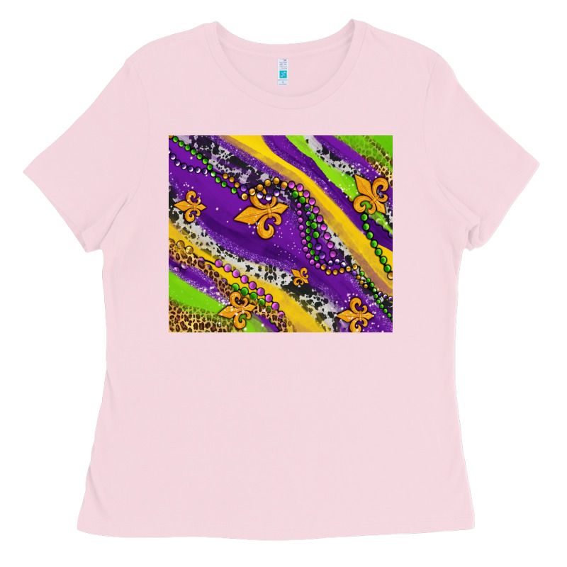 Mardi Gras Fleur Delis Leopard And Cowhide Ladies Tee by AdoDesignShop | Teevron