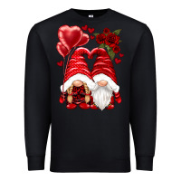 Black valentines day gnomies Premium Sweatshirt - NancyCooperArtShop