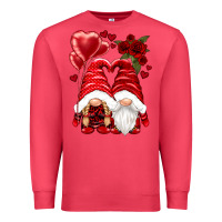 Cardinal valentines day gnomies Premium Sweatshirt - NancyCooperArtShop