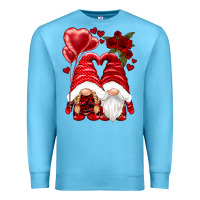 Ocean Blue valentines day gnomies Premium Sweatshirt - NancyCooperArtShop