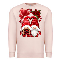 Pale Pink valentines day gnomies Premium Sweatshirt - NancyCooperArtShop