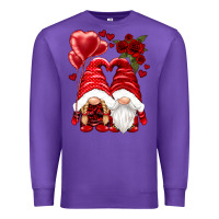 Purple valentines day gnomies Premium Sweatshirt - NancyCooperArtShop