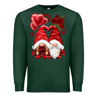 Sports Green valentines day gnomies Premium Sweatshirt - NancyCooperArtShop