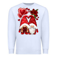 White valentines day gnomies Premium Sweatshirt - NancyCooperArtShop