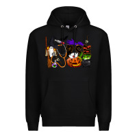 Black Halloween Nurse Premium Hoodie - LillyAllenDesigns