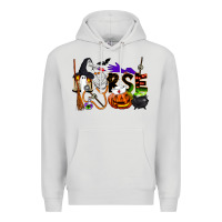Dove Grey Halloween Nurse Premium Hoodie - LillyAllenDesigns