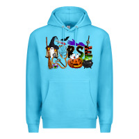 Ocean Blue Halloween Nurse Premium Hoodie - LillyAllenDesigns