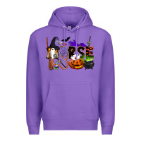 Purple Halloween Nurse Premium Hoodie - LillyAllenDesigns