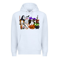 White Halloween Nurse Premium Hoodie - LillyAllenDesigns