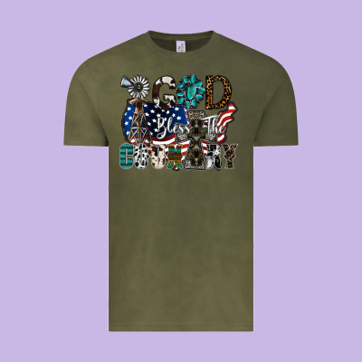 God Bless The Country Vintage Tee Designed By Sublimationcraftshop