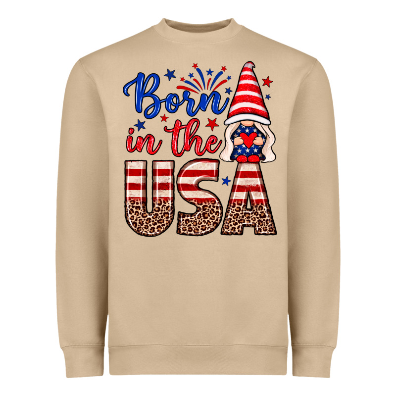 Born In The Usa Gnome Heavyweight Sweatshirt by Neo Western | Teevron
