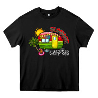 Black summer camping Heavy Core Tee - CowhideDigitalArt