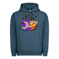 Pigment Midnight Navy Sorta Sweet Sorta Spooky Urban Hoodie - texasbilliewilder