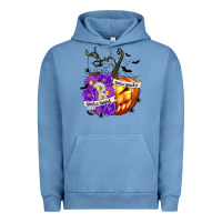 Pigment Pebble Blue Sorta Sweet Sorta Spooky Urban Hoodie - texasbilliewilder