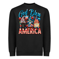 Black God blessed America gnomes 4th of July Heavyweight Sweatshirt - CowGirlArtShop