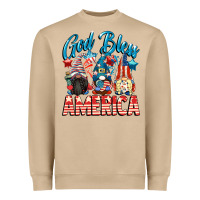 God Blessed America Gnomes 4th Of July Heavyweight Sweatshirt | Teevron