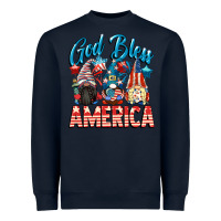 Navy God blessed America gnomes 4th of July Heavyweight Sweatshirt - CowGirlArtShop