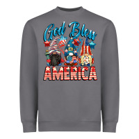 Storm God blessed America gnomes 4th of July Heavyweight Sweatshirt - CowGirlArtShop