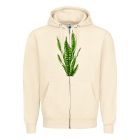 Sandshell snake plant Zipper Hoodie - LillyAllenDesigns