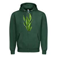 Sports Green snake plant Zipper Hoodie - LillyAllenDesigns
