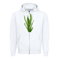 White snake plant Zipper Hoodie - LillyAllenDesigns