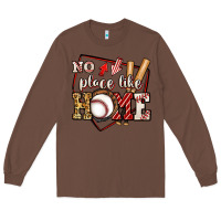 Chestnut no place like home baseball Long Sleeve Tee - Jasminsmagicworld