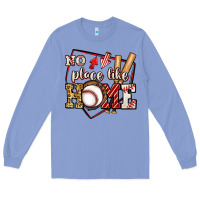 Colony Blue no place like home baseball Long Sleeve Tee - Jasminsmagicworld