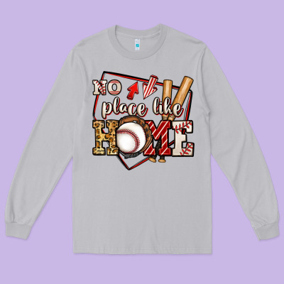 No Place Like Home Baseball Long Sleeve Tee Designed By Jasminsmagicworld