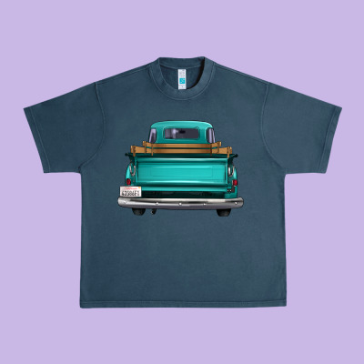 Western Truck Back View 2 Urban Heavy Tee Designed By Fadigitalartstudio