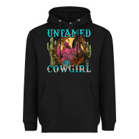 Black untamed cowgirl Heavyweight Hoodie - NancyCooperArtShop