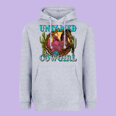 Untamed Cowgirl Heavyweight Hoodie Designed By Nancycooperartshop