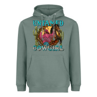 Sage untamed cowgirl Heavyweight Hoodie - NancyCooperArtShop