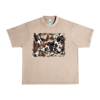 French Oak black and brown cowhide background Urban Heavy Tee - BarkalooDesign